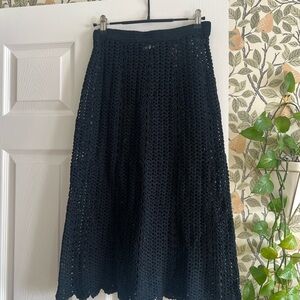 Black Crochet Skirt